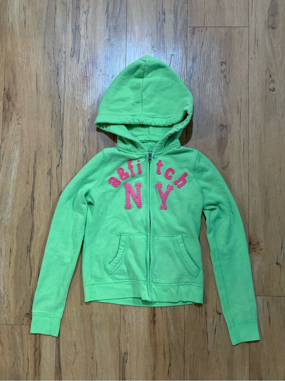 Y2K Abercrombie & fitch ny Green zip up